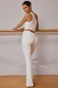 Fold-Over Flared Trousers in Soft White sold by Bo + Tee