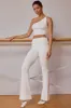 Fold-Over Flared Trousers in Soft White sold by Bo + Tee