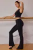 Fold-Over Flared Trousers in Black sold by Bo + Tee