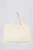 Oversized Canvas Tote Bag in Egg Shell sold by Bo + Tee