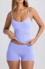 Super Sculpt Seamless Mid-Rise Mini Shorts in Periwinkle sold by Bo + Tee