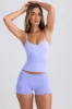 Super Sculpt Seamless Mid-Rise Mini Shorts in Periwinkle sold by Bo + Tee