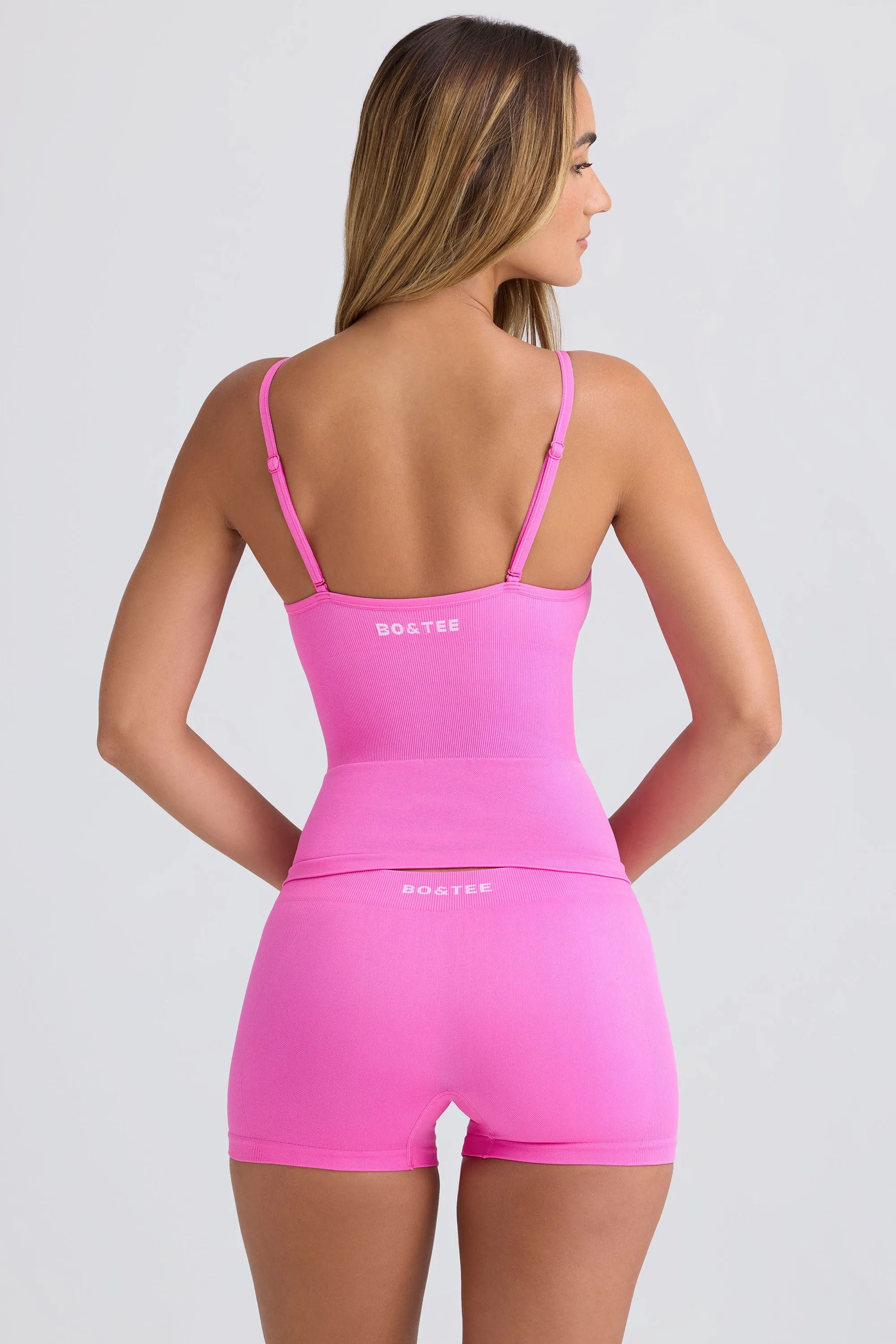 Super Sculpt Seamless Longline Tank Top in Sugar Pink sold by Bo + Tee product image thumbnail 3