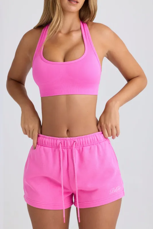 Mid-Rise Sweat Shorts in Sugar Pink sold by Bo + Tee