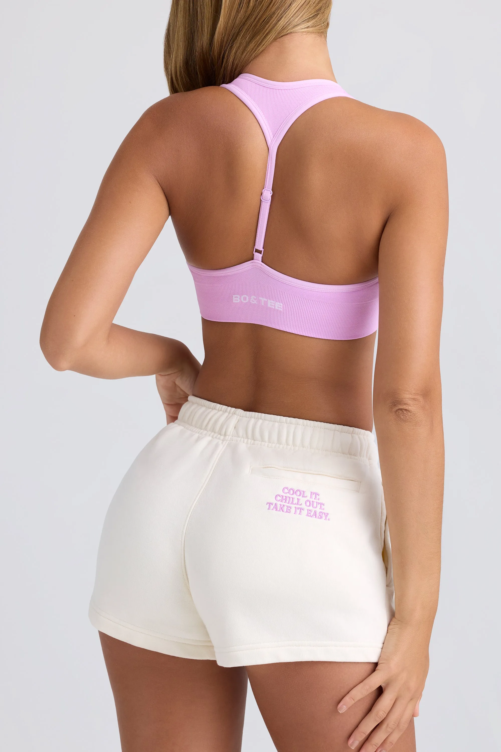 Mid-Rise Sweat Shorts in Eggshell sold by Bo + Tee