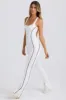 Petite Soft Active Open-Back Jumpsuit in White sold by Bo + Tee