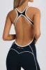 Soft Active Open-Back Jumpsuit in Black sold by Bo + Tee