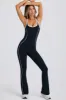 Soft Active Open-Back Jumpsuit in Black sold by Bo + Tee