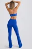 Tall Soft Active Foldover Flared Trousers in Cobalt Blue sold by Bo + Tee