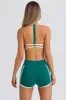 Soft Active Mini Shorts in Varsity Green sold by Bo + Tee