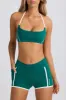 Soft Active Mini Shorts in Varsity Green sold by Bo + Tee