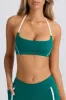 Soft Active Scoop-Neck Sports Bra in Varsity Green sold by Bo + Tee