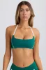 Soft Active Scoop-Neck Sports Bra in Varsity Green sold by Bo + Tee