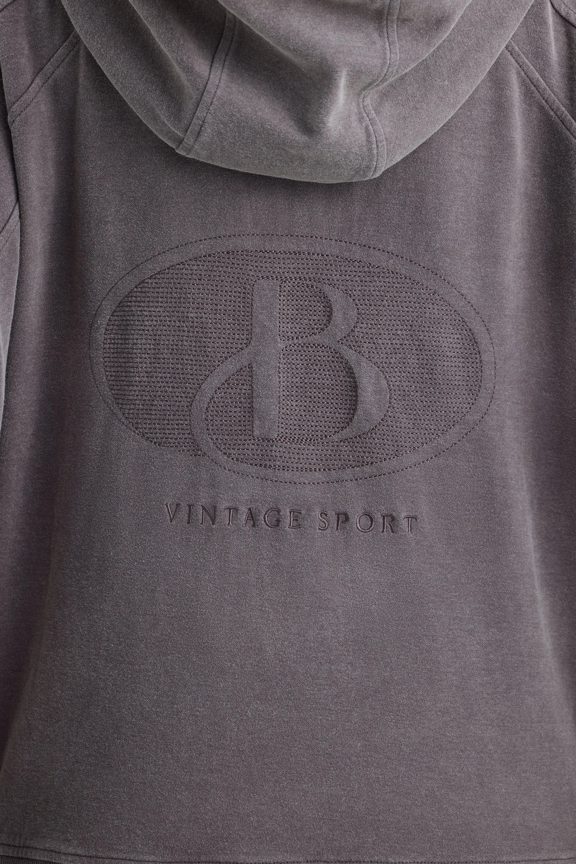 Brushed Cotton Jersey Oversized Hoodie in Washed Charcoal sold by Bo + Tee product image thumbnail 5