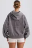 Oversized Hoodie in Washed Charcoal sold by Bo + Tee