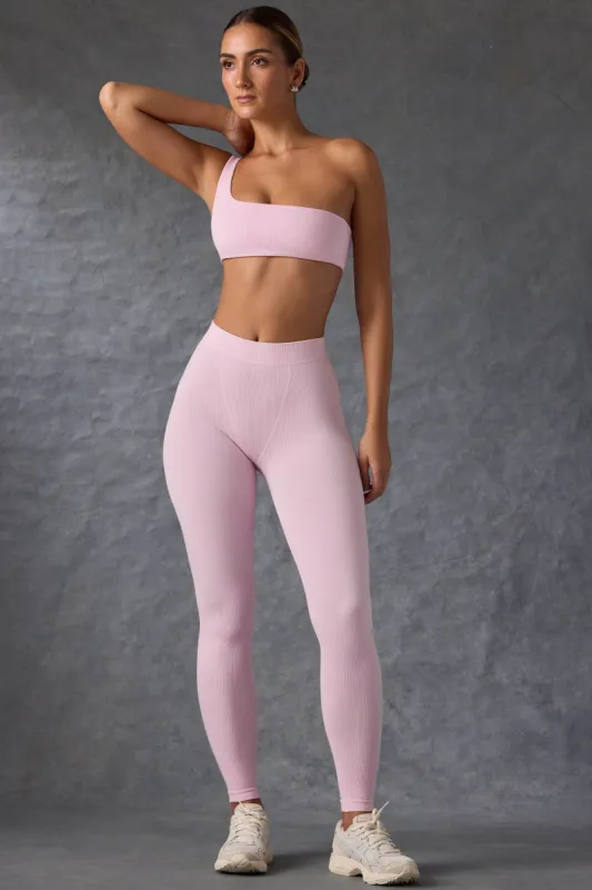 Seamless Rib Leggings in Washed Ice Pink sold by Bo + Tee
