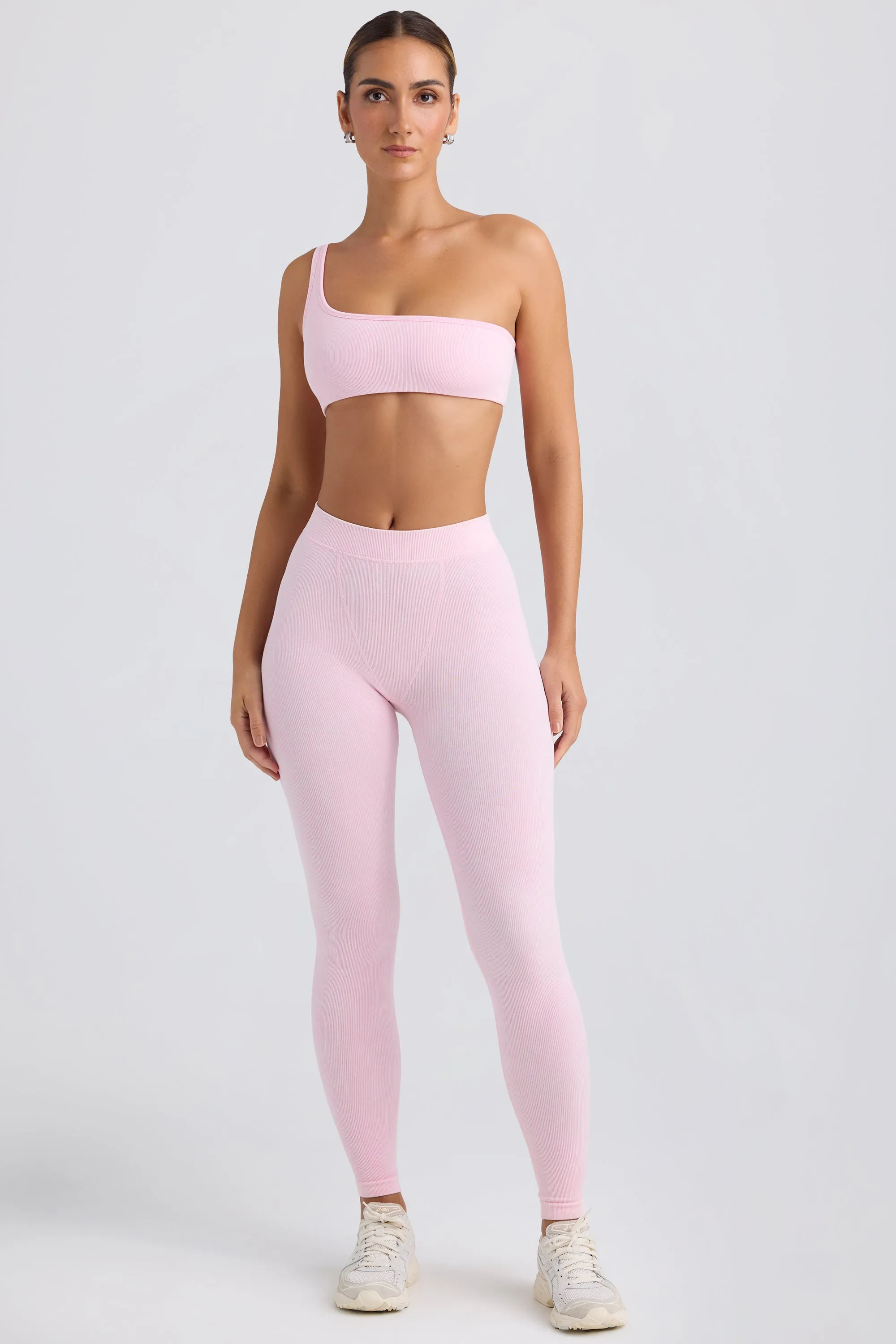 Seamless Rib Leggings in Washed Ice Pink sold by Bo + Tee product image thumbnail 4