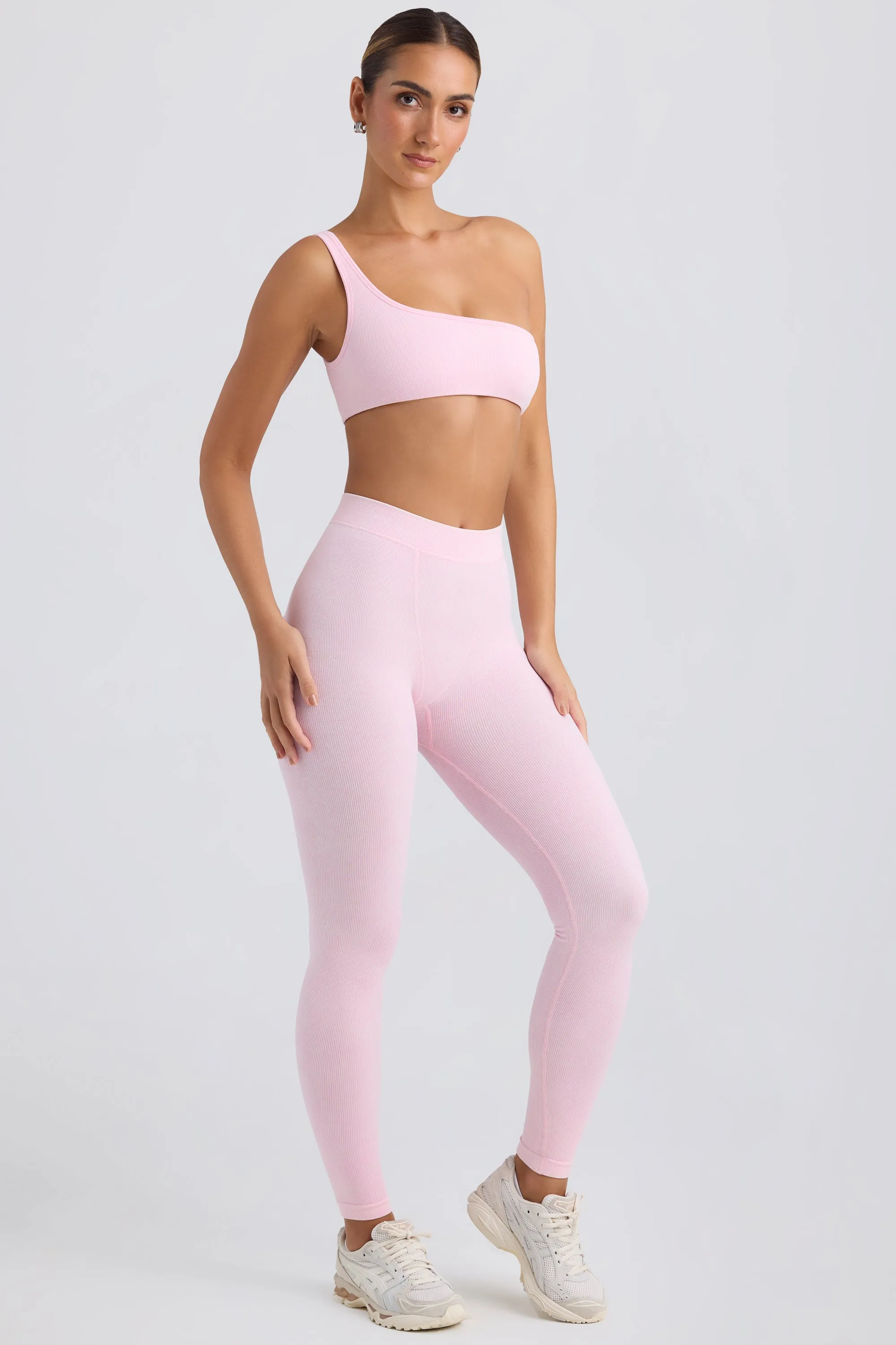 Seamless Rib Leggings in Washed Ice Pink sold by Bo + Tee product image thumbnail 5