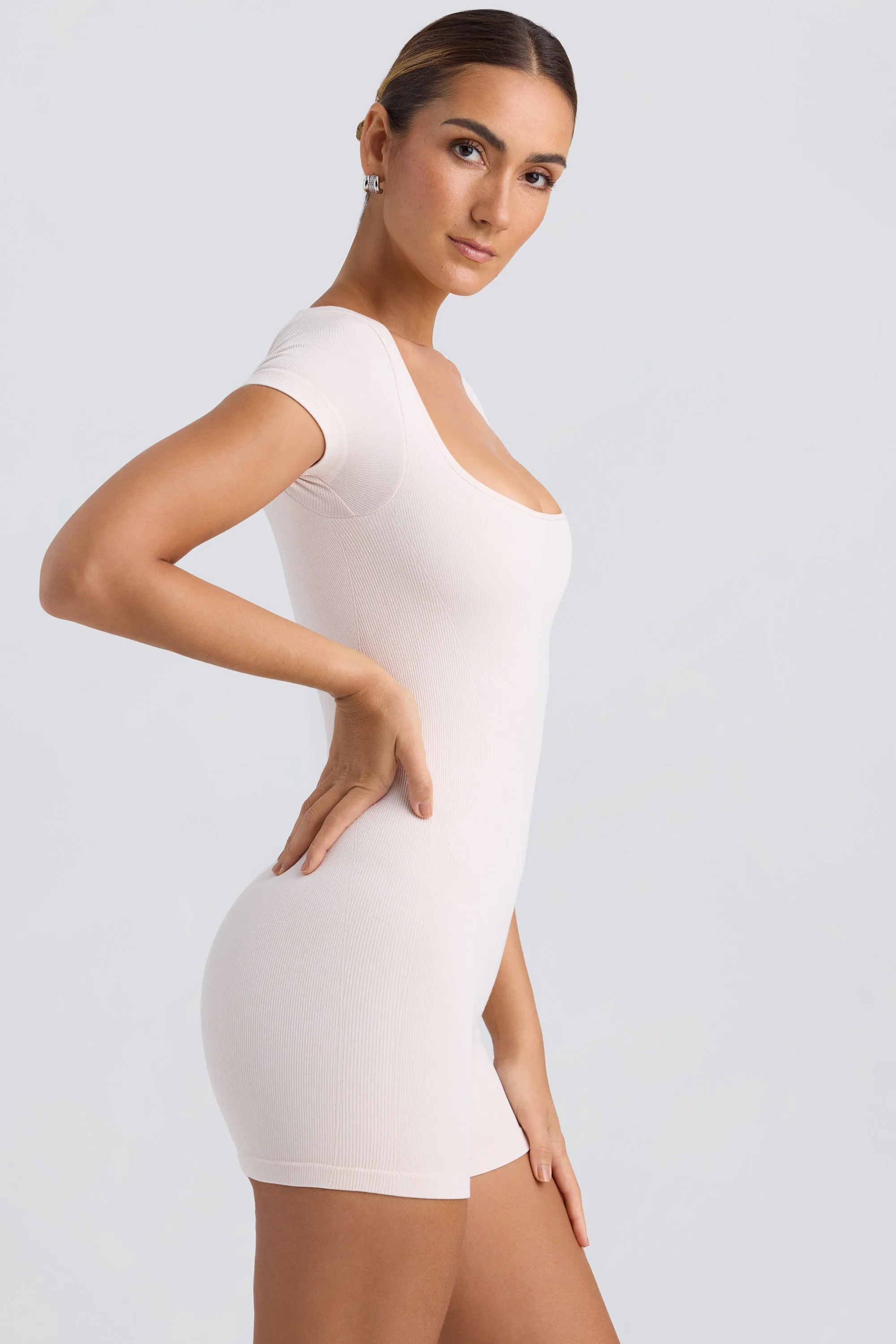 Scoop-Neck Unitard in Washed Cream sold by Bo + Tee product image thumbnail 4