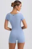 Scoop-Neck Unitard in Washed Blue sold by Bo + Tee