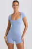 Scoop-Neck Unitard in Washed Blue sold by Bo + Tee