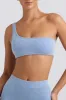 One-Shoulder Sports Bra in Washed Blue sold by Bo + Tee