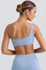 One-Shoulder Sports Bra in Washed Blue sold by Bo + Tee