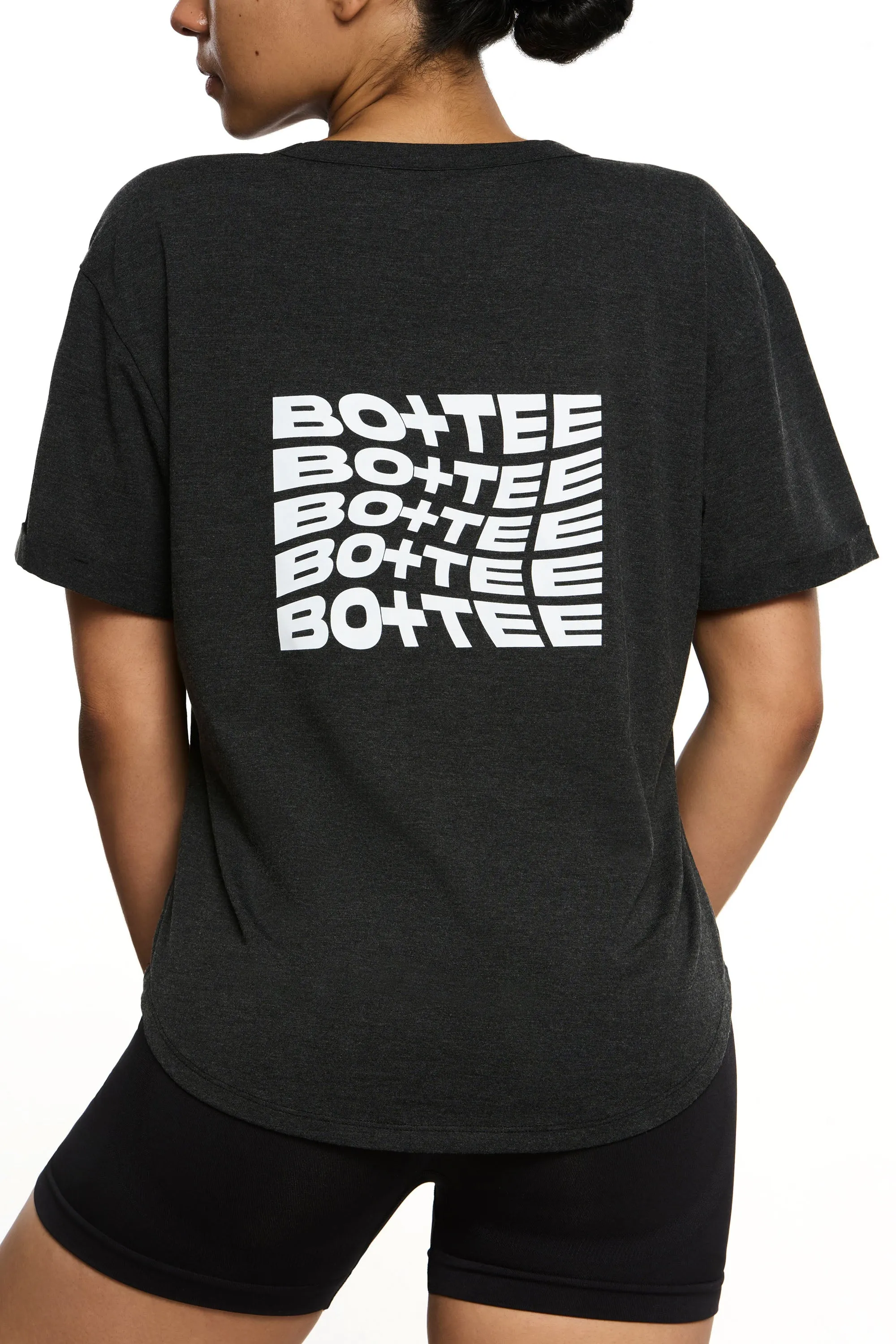 Relax - Oversized Long Length T-Shirt in Black sold by Bo + Tee product image thumbnail 3