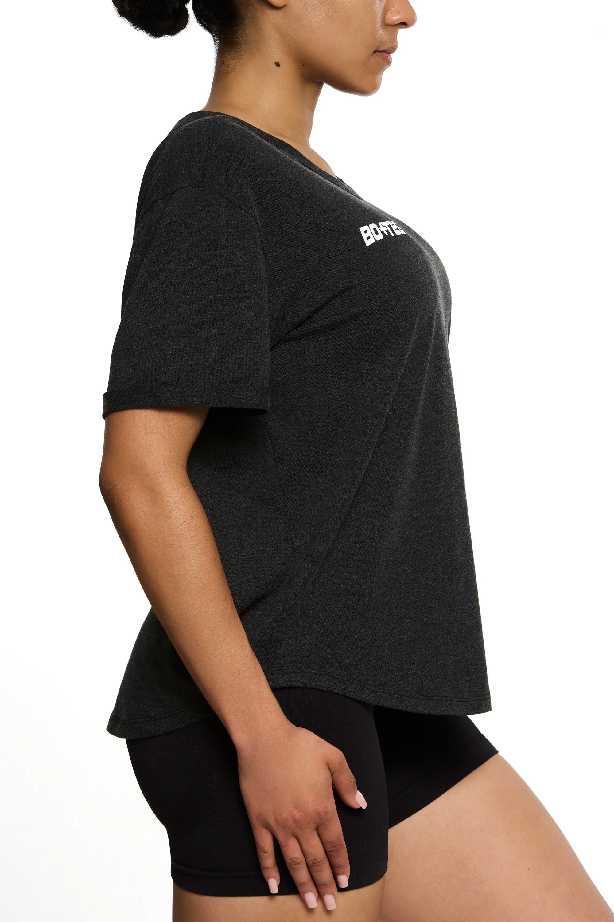 Relax - Oversized Long Length T-Shirt in Black sold by Bo + Tee product image thumbnail 2