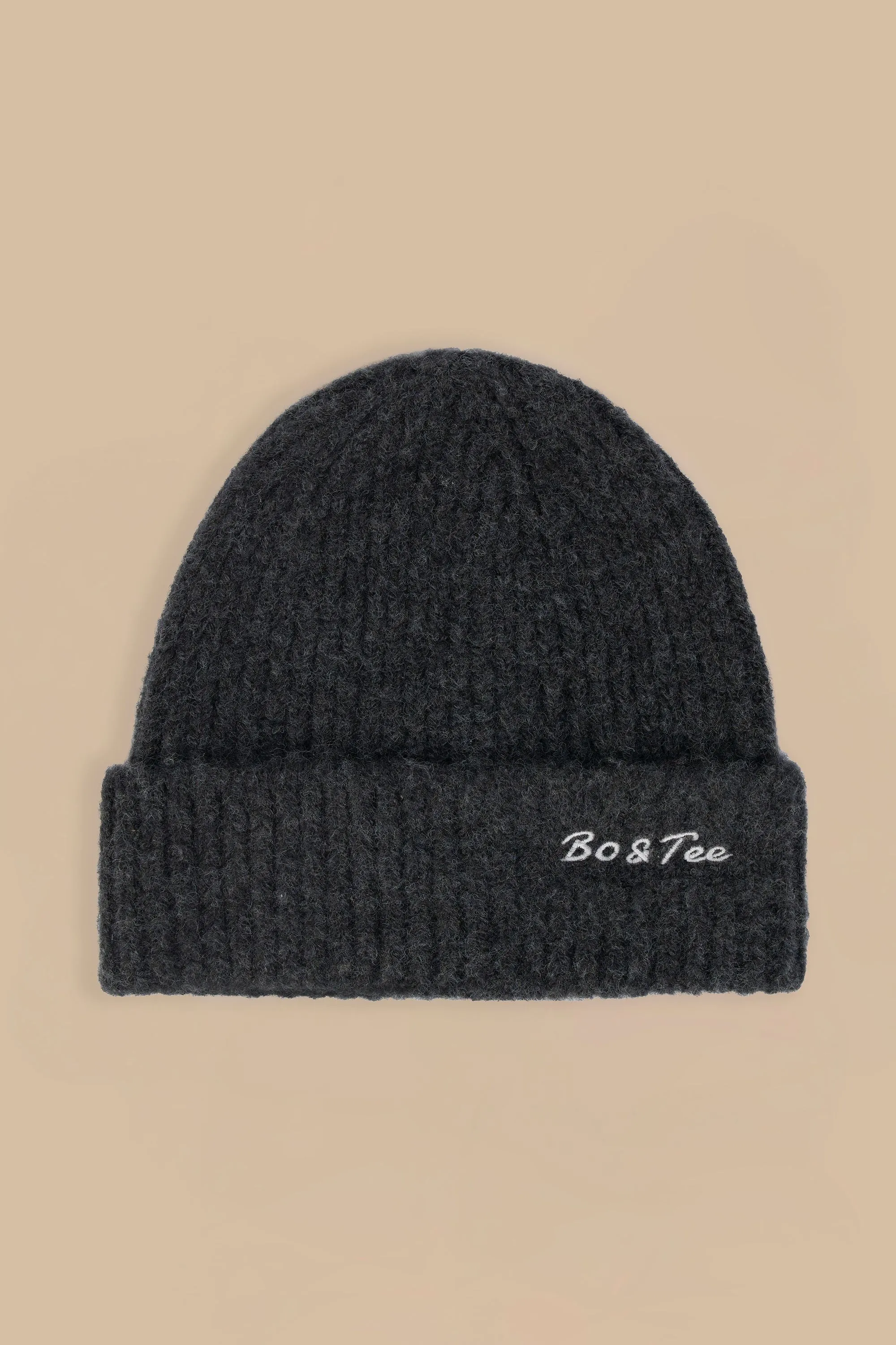 Knit Beanie Hat in Charcoal Marl sold by Bo + Tee product image thumbnail 2
