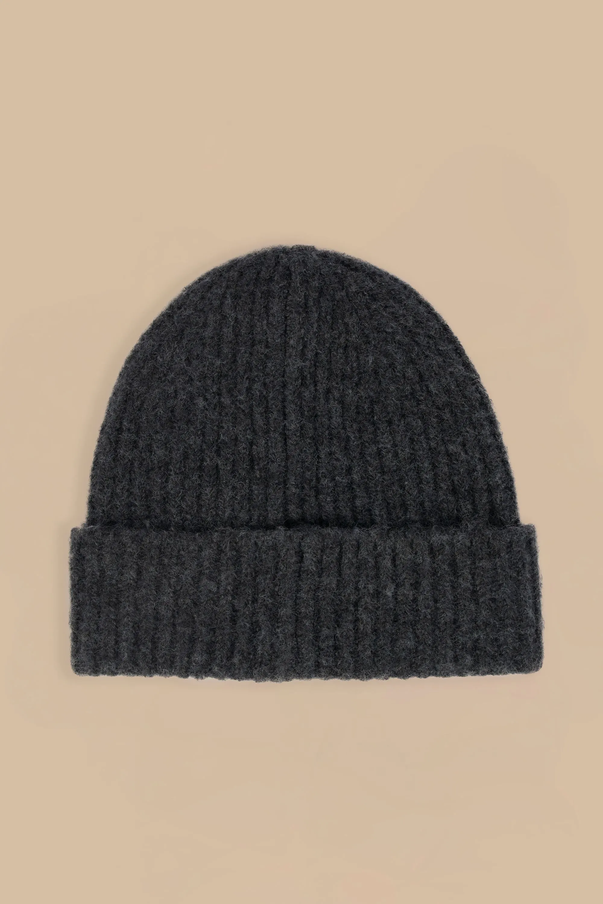Knit Beanie Hat in Charcoal Marl sold by Bo + Tee product image thumbnail 3
