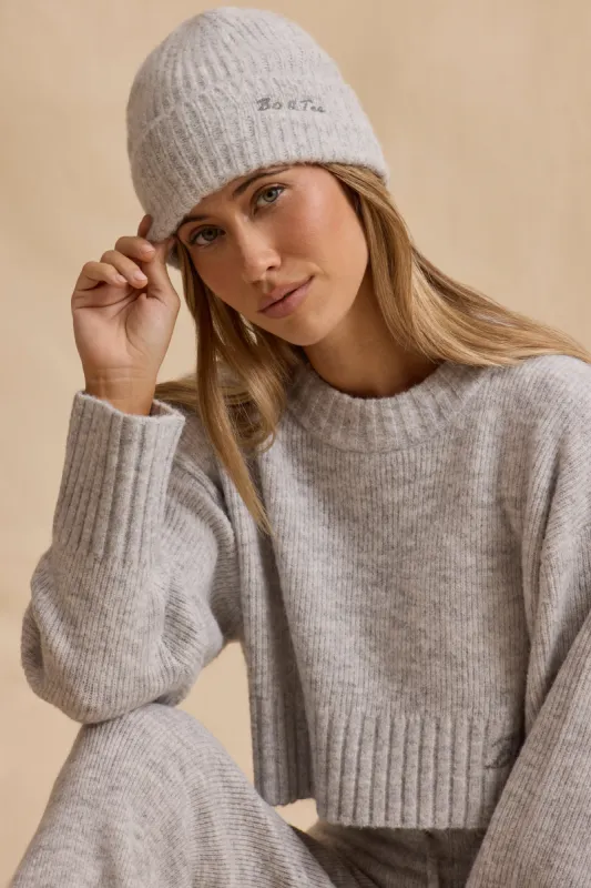 Knit Beanie Hat in Ice Marl sold by Bo + Tee