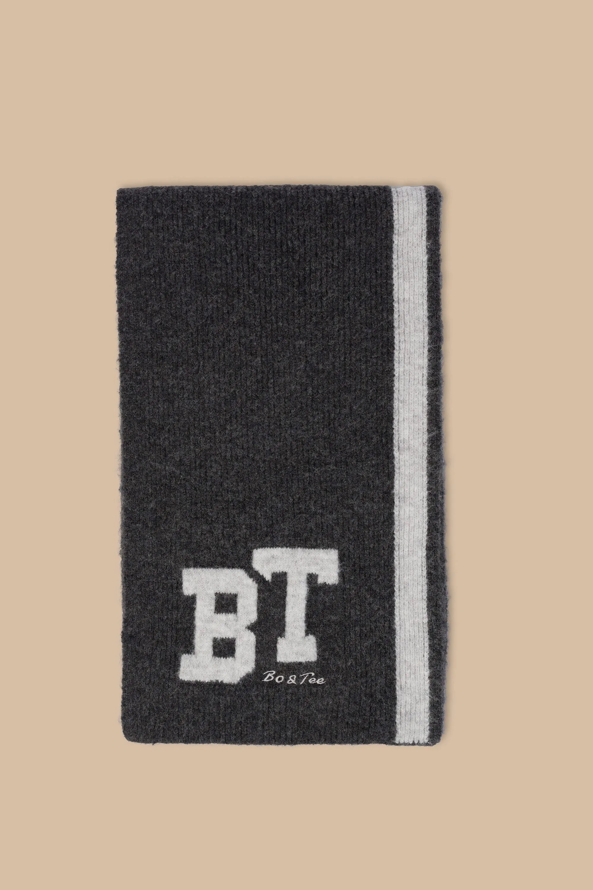 Oversized Knit Scarf in Charcoal Marl sold by Bo + Tee product image thumbnail 3