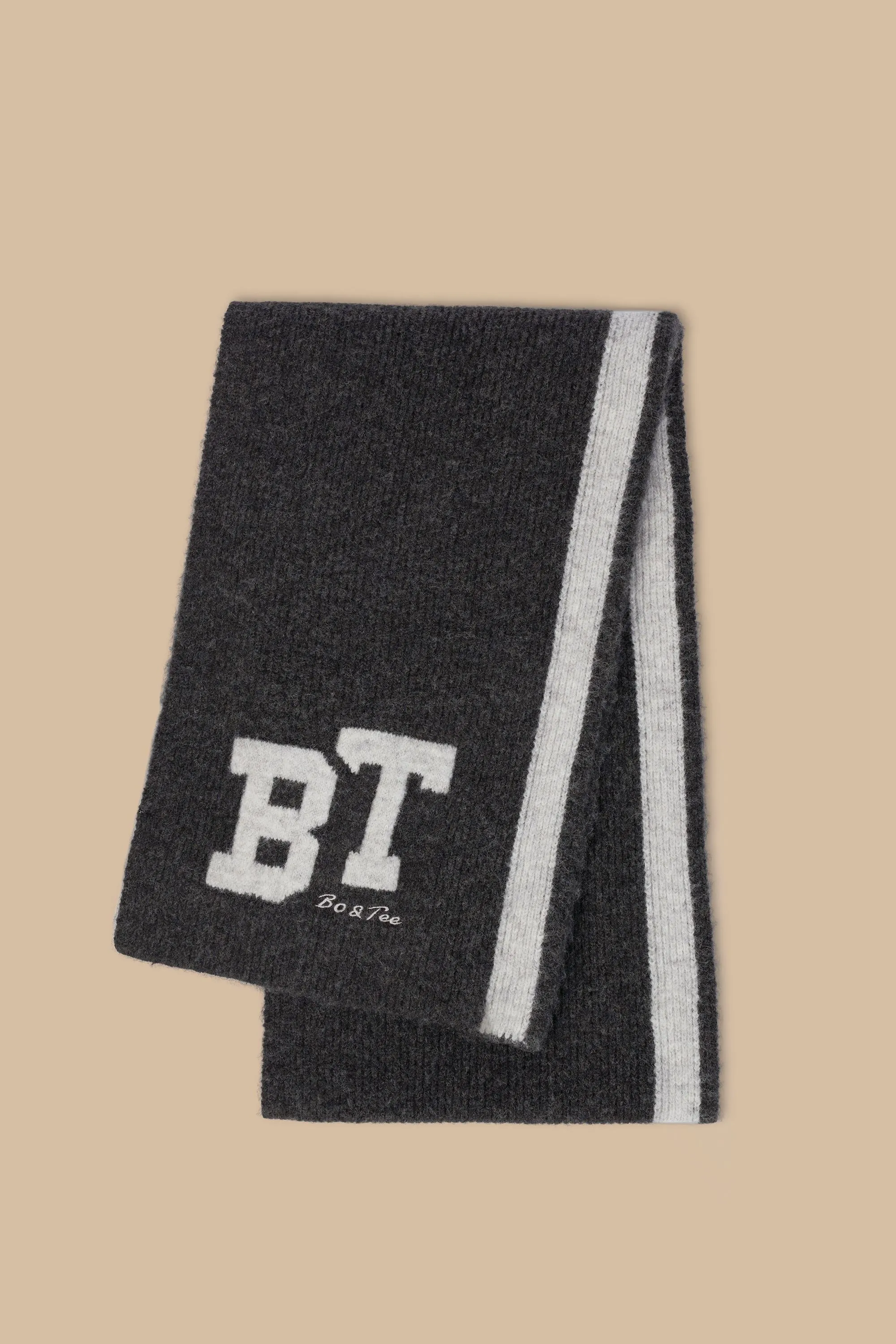 Oversized Knit Scarf in Charcoal Marl sold by Bo + Tee product image thumbnail 2