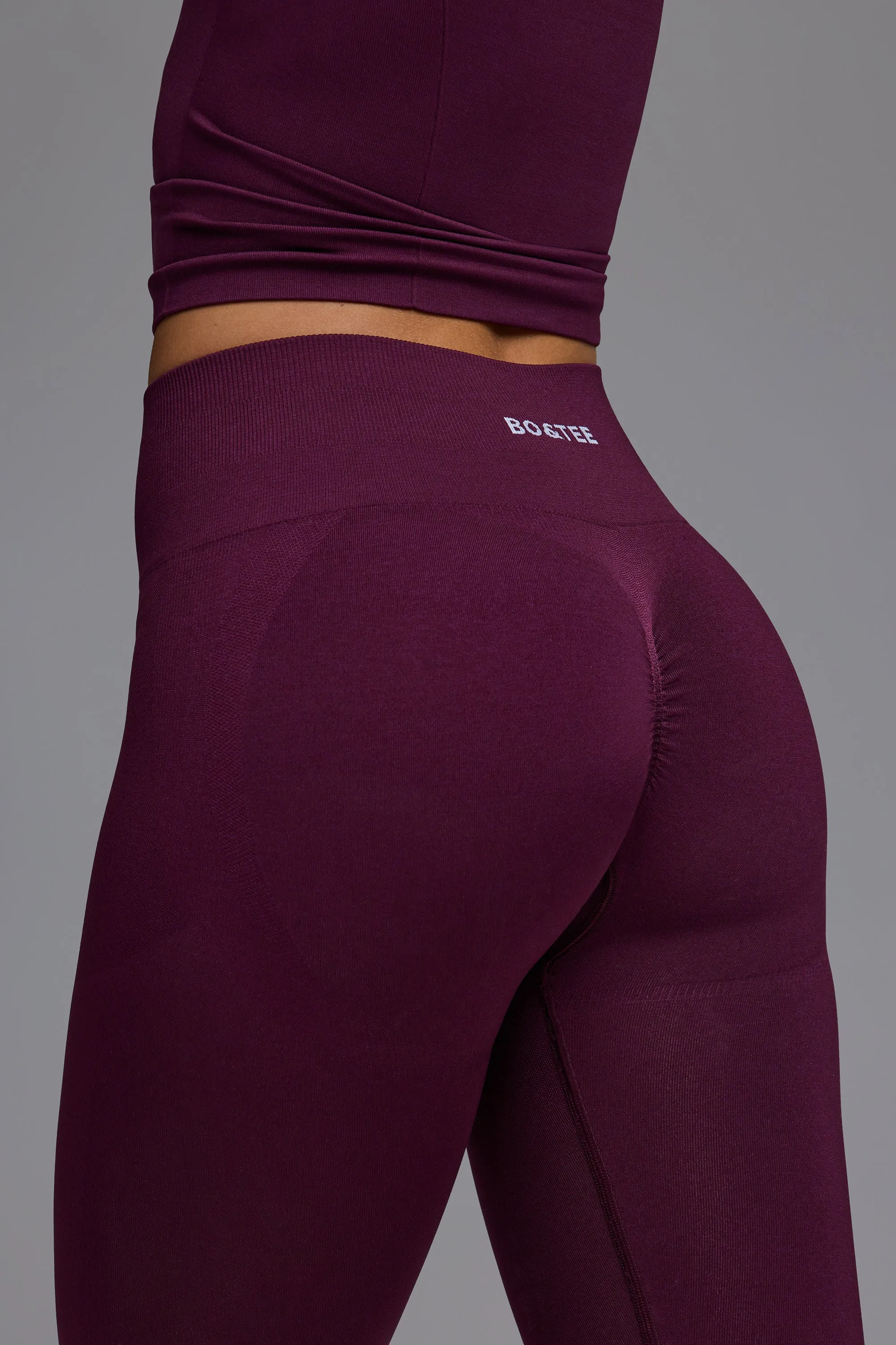 Petite Define Luxe High-Waist Leggings in Grape sold by Bo + Tee product image thumbnail 4