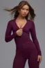 Define Luxe Zip-Up Jacket in Grape sold by Bo + Tee