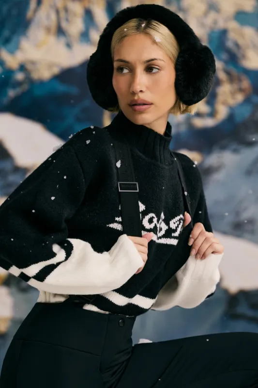 Faux-Fur Earmuffs in Black sold by Bo + Tee