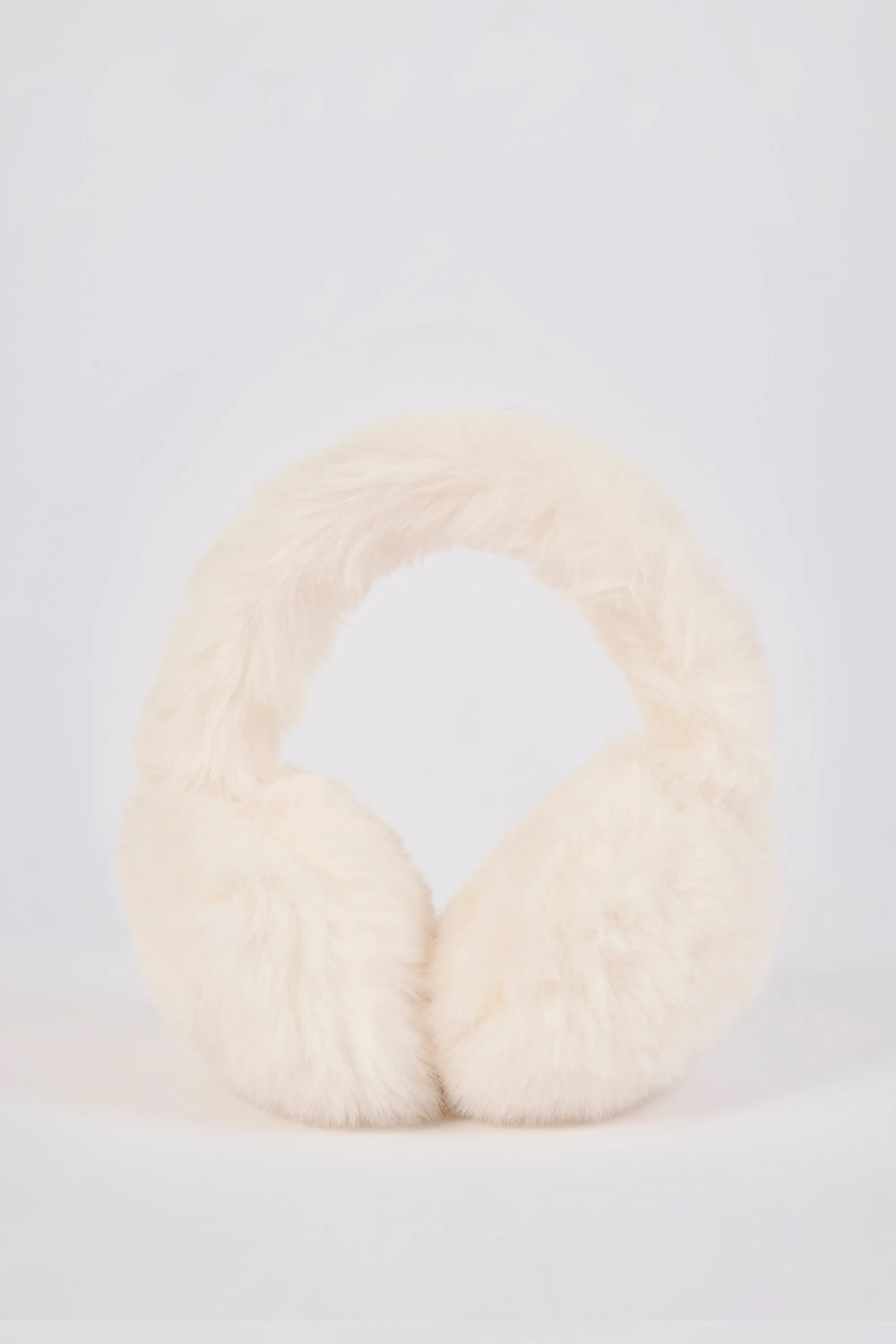 Faux-Fur Earmuffs in Ice White sold by Bo + Tee product image thumbnail 3
