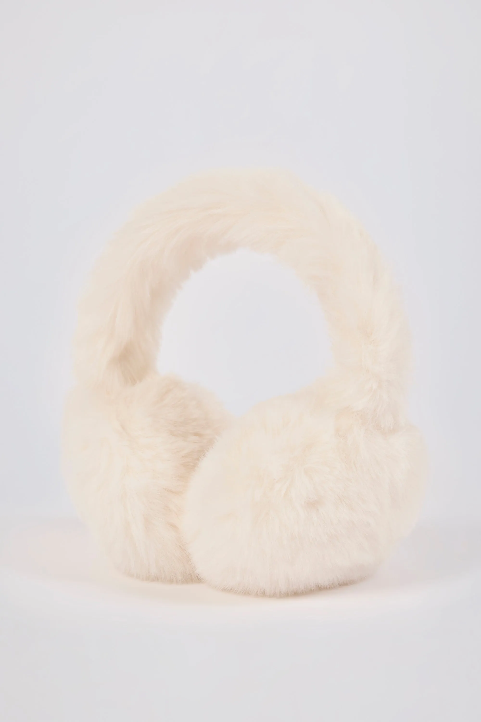 Faux-Fur Earmuffs in Ice White sold by Bo + Tee product image thumbnail 4