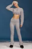 Petite Cable-Knit Flared Trousers in Grey Marl sold by Bo + Tee