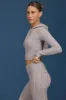 Cable-Knit Zip-Up Hoodie in Grey Marl sold by Bo + Tee