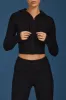 Cable-Knit Zip-Up Hoodie in Black sold by Bo + Tee