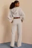 Tall Brushed Jersey Wide-Leg Joggers in Fog Grey sold by Bo + Tee
