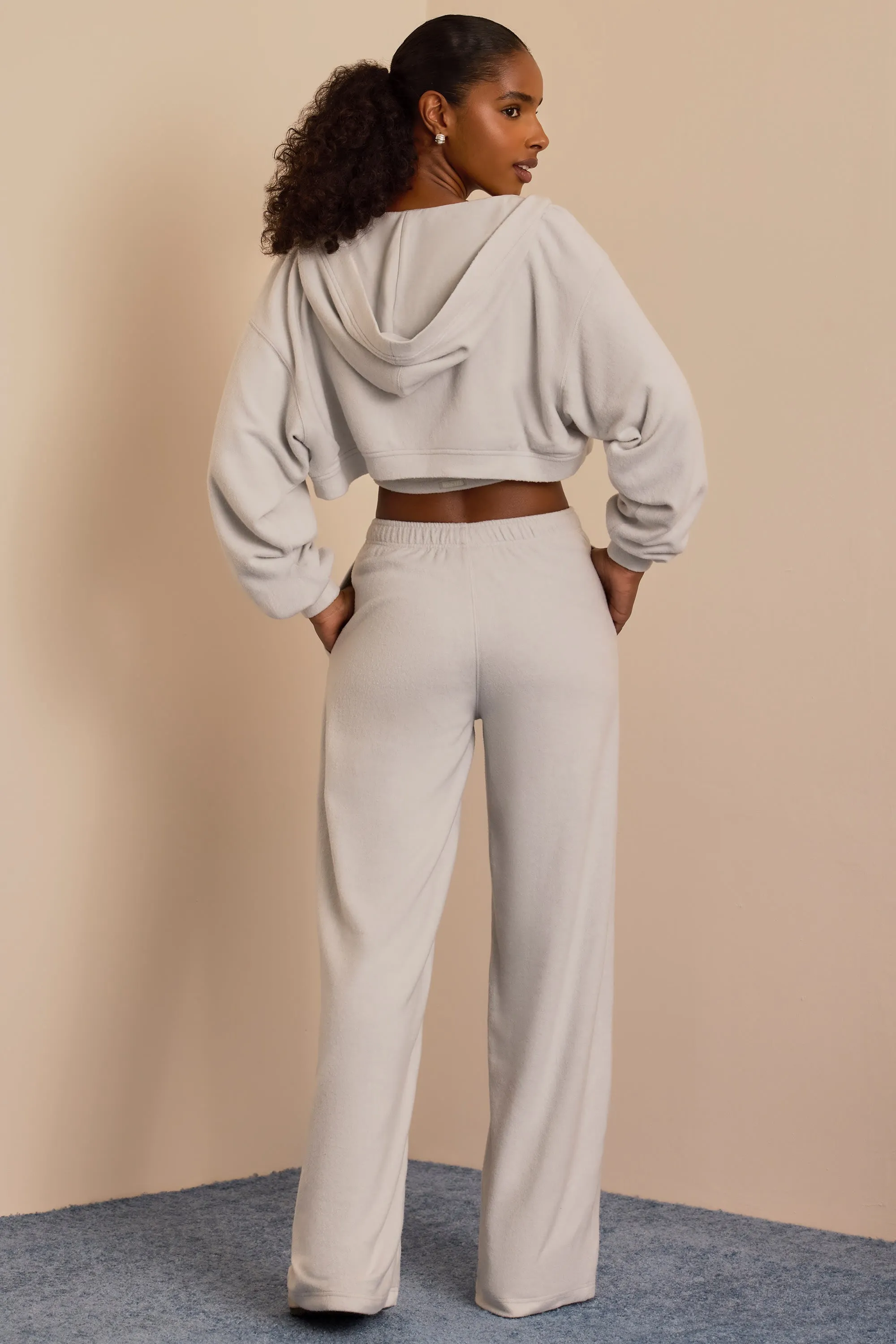 Tall Brushed Jersey Wide-Leg Joggers in Fog Grey sold by Bo + Tee product image thumbnail 2