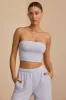 Brushed Jersey Bandeau Top in Soft Blue sold by Bo + Tee