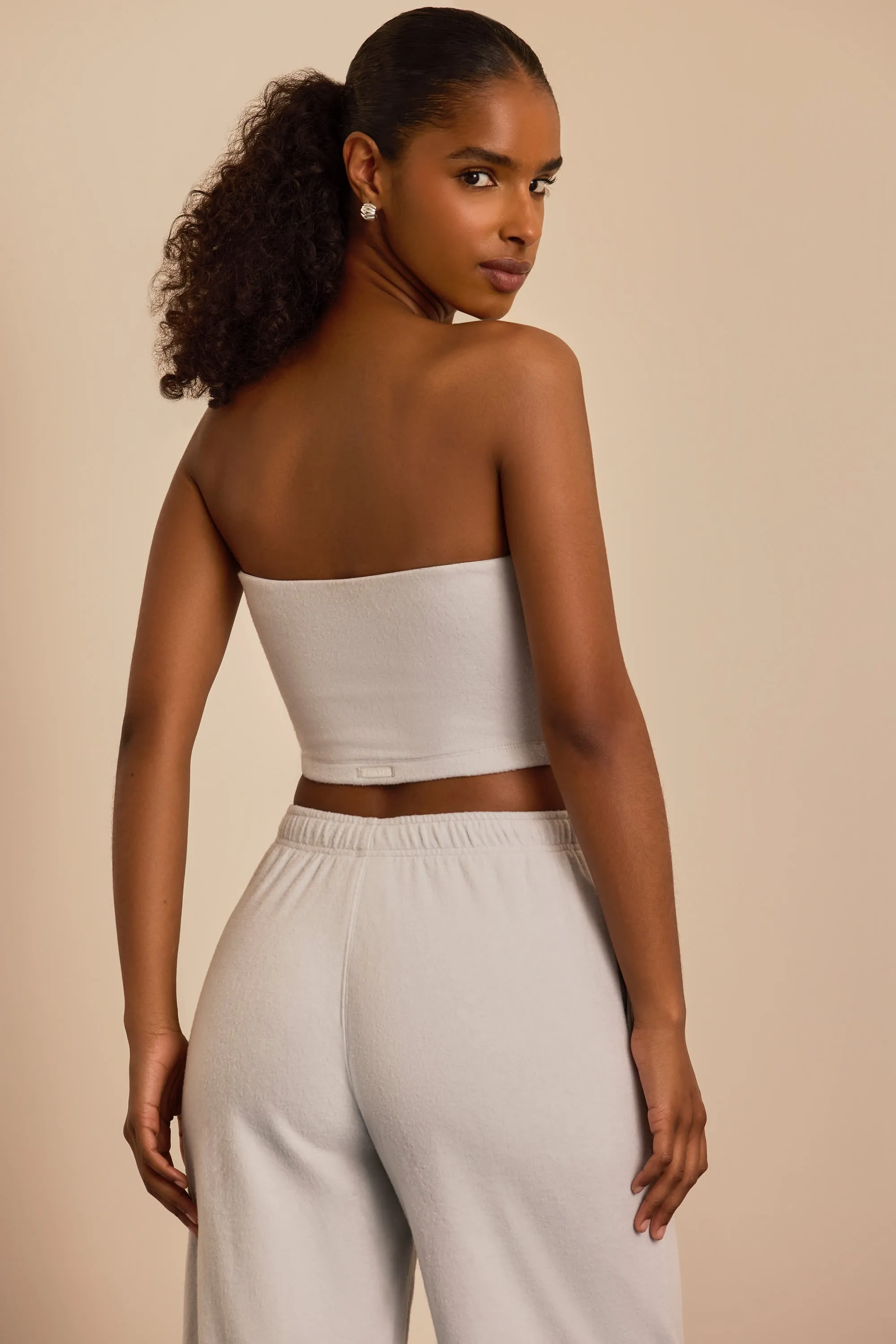 Brushed Jersey Bandeau Top in Fog Grey sold by Bo + Tee product image thumbnail 2