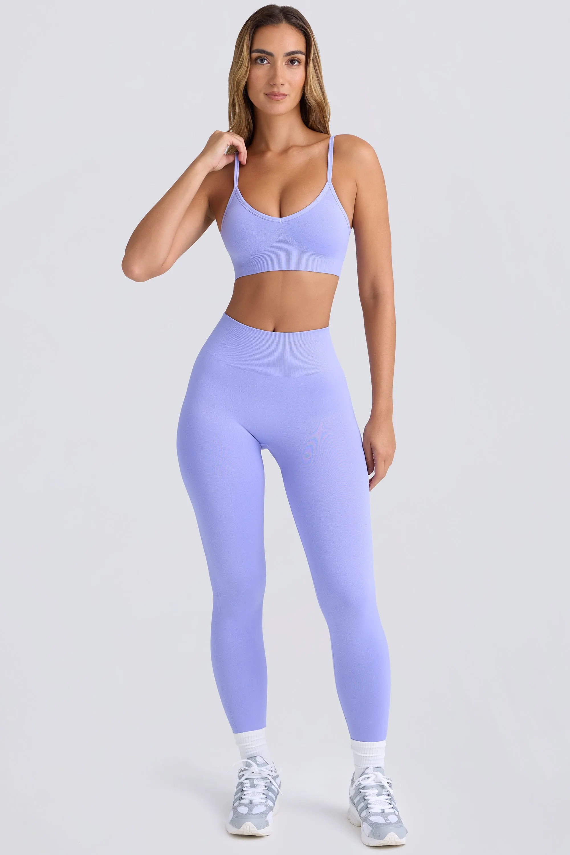 Petite Super Sculpt Seamless Leggings in Periwinkle sold by Bo + Tee product image thumbnail 4