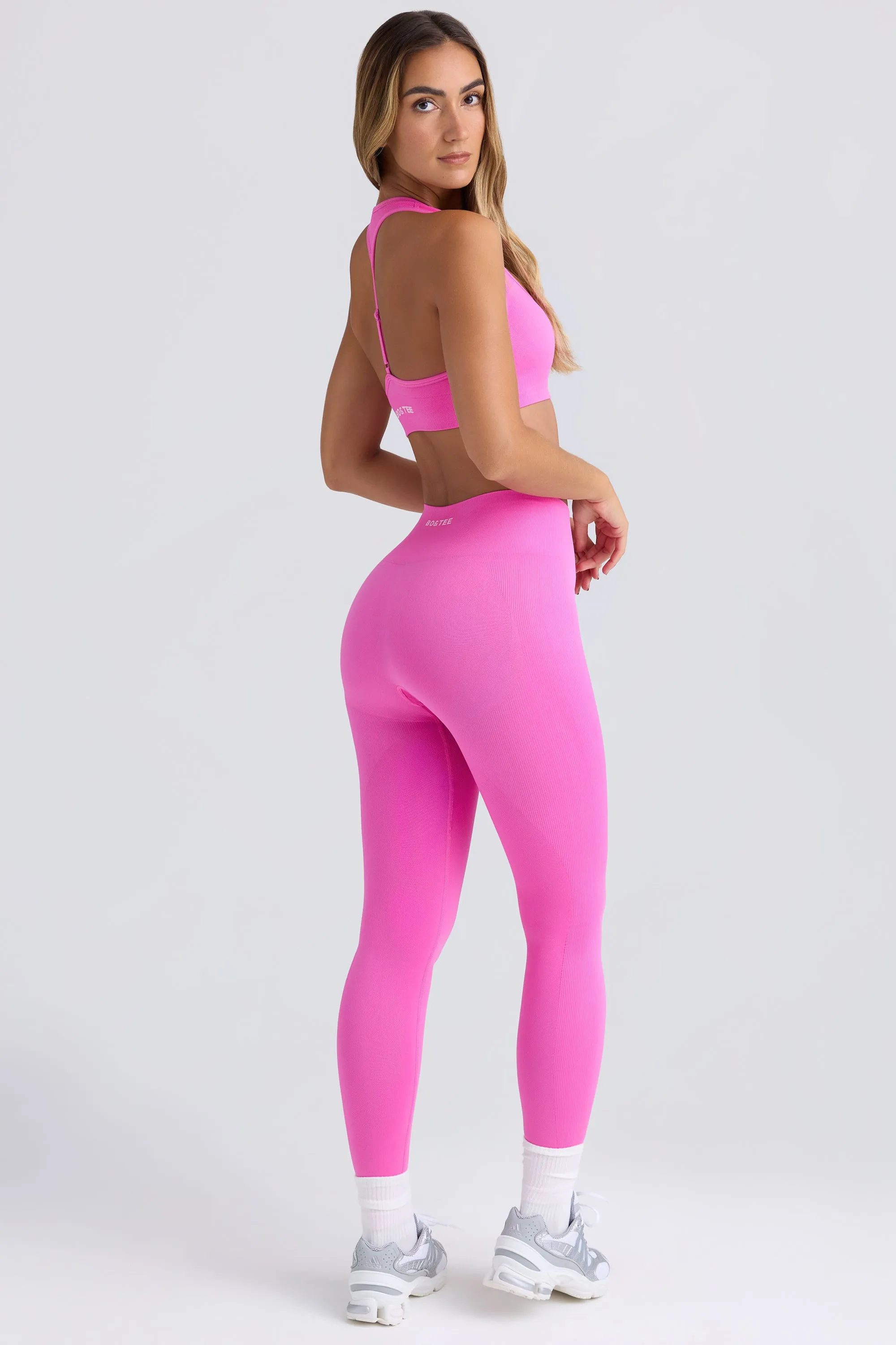 Super Sculpt Seamless Leggings in Sugar Pink sold by Bo + Tee product image thumbnail 5