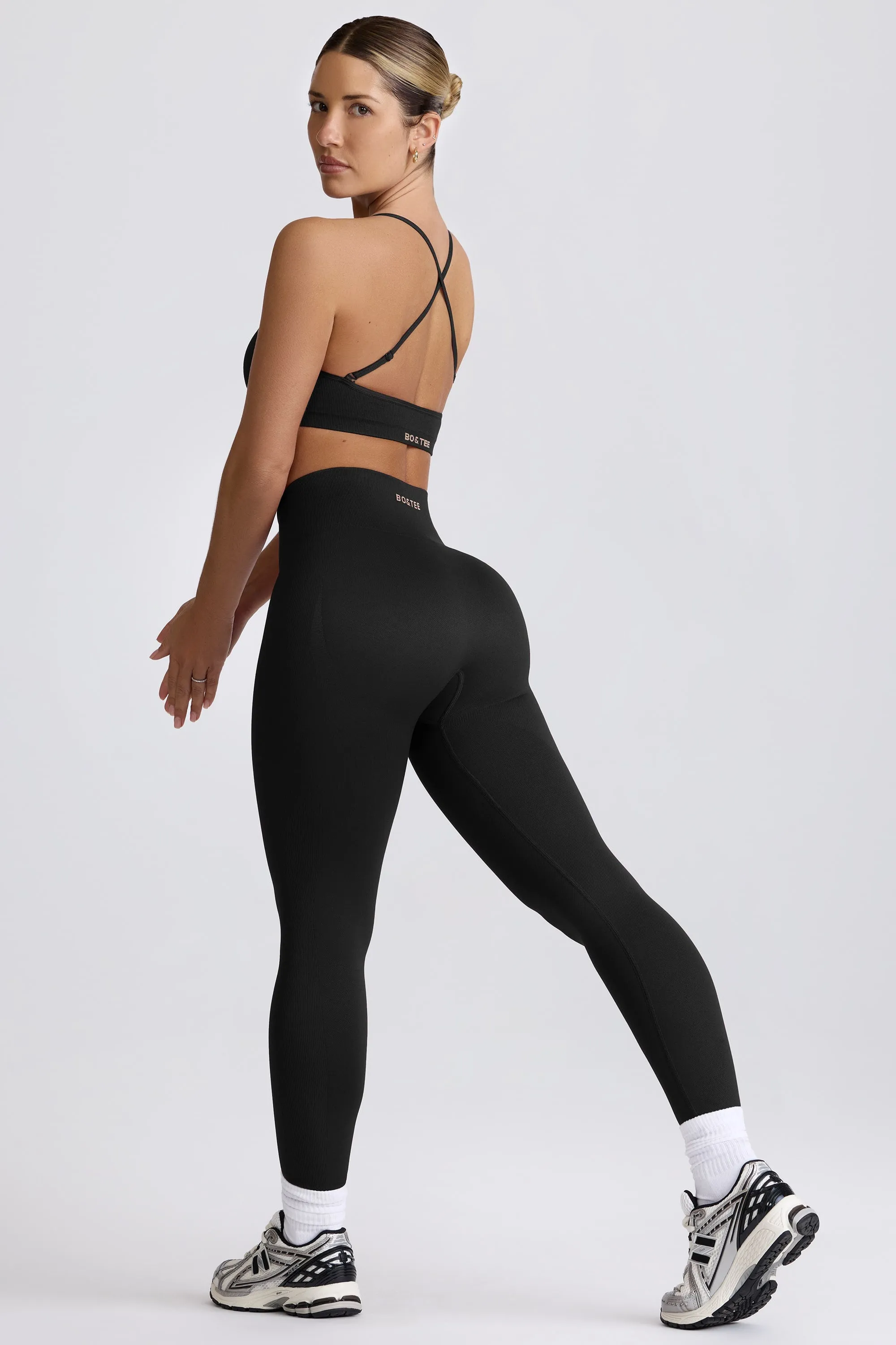 Petite Super Sculpt Seamless Leggings in Black sold by Bo + Tee