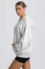 Oversized Zip-Up Hoodie in Grey Marl sold by Bo + Tee